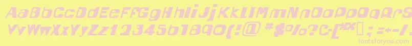 Quel Font – Pink Fonts on Yellow Background