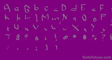 Qwikn font – Gray Fonts On Purple Background