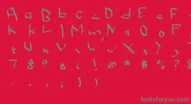 Qwikn font – Gray Fonts On Red Background