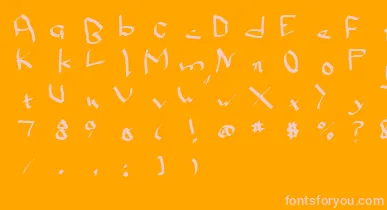 Qwikn font – Pink Fonts On Orange Background