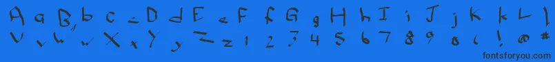Weitere Informationen zur Qwikn-Schriftart Qwikn-Schriftart – Schwarze Schriften auf blauem Hintergrund