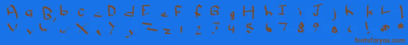 Подробнее о шрифте Qwikn Шрифт Qwikn – коричневые шрифты на синем фоне
