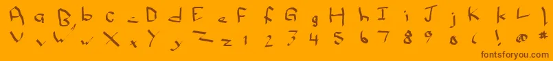 Qwikn Font – Brown Fonts on Orange Background