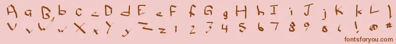Qwikn Font – Brown Fonts on Pink Background