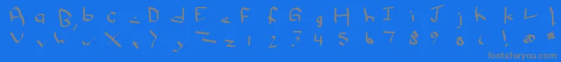 Qwikn Font – Gray Fonts on Blue Background