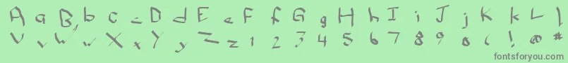 Qwikn Font – Gray Fonts on Green Background