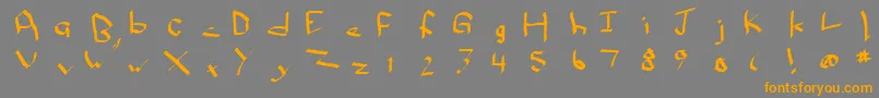Qwikn Font – Orange Fonts on Gray Background