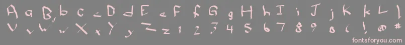 Qwikn Font – Pink Fonts on Gray Background