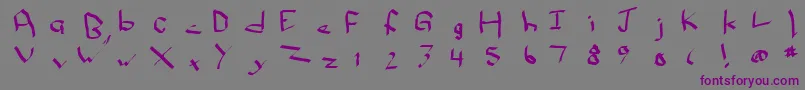 Qwikn Font – Purple Fonts on Gray Background
