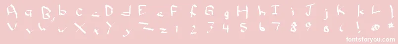 フォントQwikn – ピンクの背景に白い文字