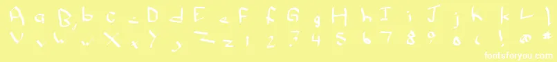 Qwikn Font – White Fonts on Yellow Background