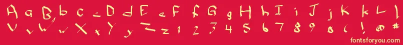 Qwikn Font – Yellow Fonts on Red Background