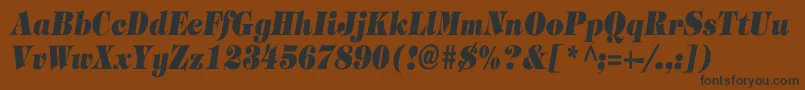 TimpaniHeavyItalicCn Font – Black Fonts on Brown Background