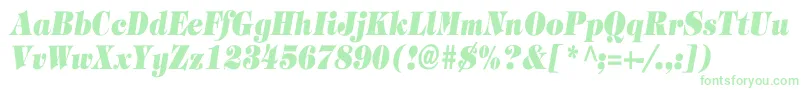 TimpaniHeavyItalicCn-fontti – vihreät fontit