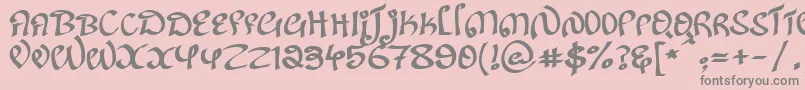 KanglishRegular Font – Gray Fonts on Pink Background