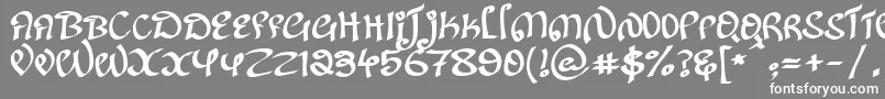 フォントKanglishRegular – 灰色の背景に白い文字