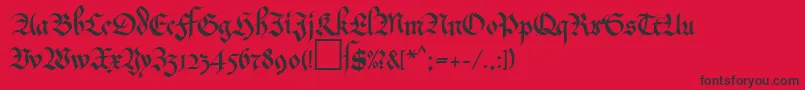MaGkursiv2Db Font – Black Fonts on Red Background