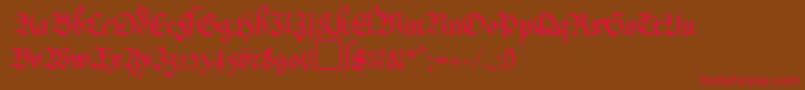 MaGkursiv2Db Font – Red Fonts on Brown Background