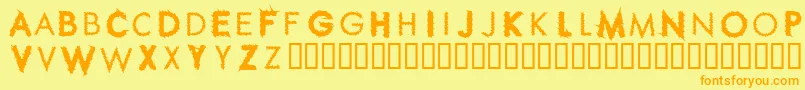 Czcionka RippleCrumb – pomarańczowe czcionki na żółtym tle