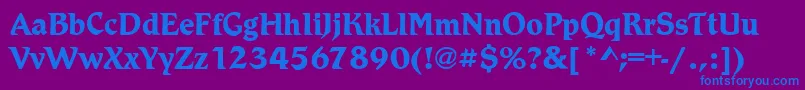 RobinsonBold Font – Blue Fonts on Purple Background