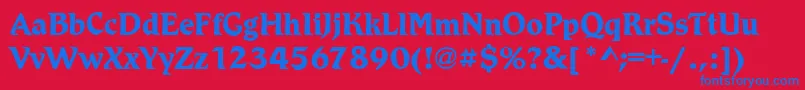 RobinsonBold Font – Blue Fonts on Red Background