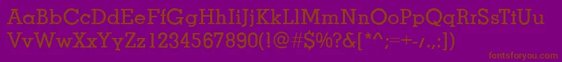 MissouriLightRegular Font – Brown Fonts on Purple Background