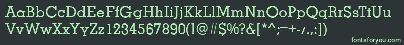 MissouriLightRegular-Schriftart – Grüne Schriften auf schwarzem Hintergrund