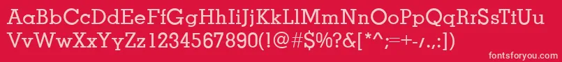 MissouriLightRegular Font – Pink Fonts on Red Background