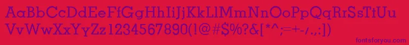 MissouriLightRegular Font – Purple Fonts on Red Background