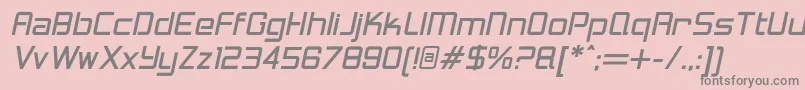 LoganfiveItalic Font – Gray Fonts on Pink Background