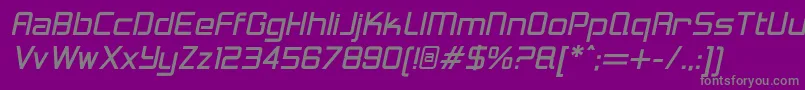 fuente LoganfiveItalic – Fuentes Grises Sobre Fondo Morado