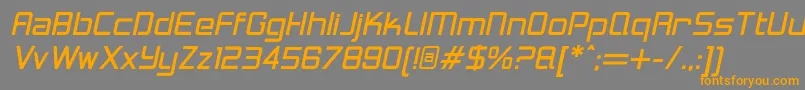 LoganfiveItalic Font – Orange Fonts on Gray Background