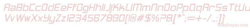 Czcionka LoganfiveItalic – różowe czcionki