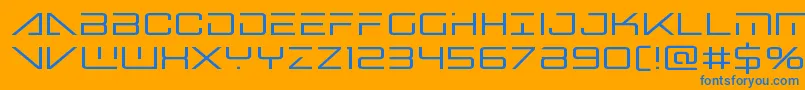 Bansheepilot Font – Blue Fonts on Orange Background