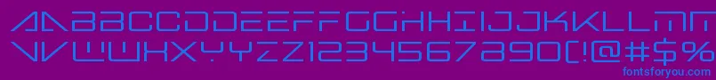 Bansheepilot Font – Blue Fonts on Purple Background