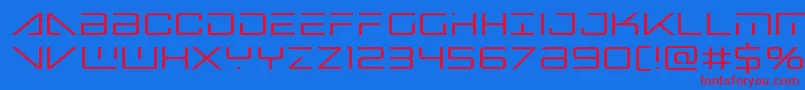 Bansheepilot Font – Red Fonts on Blue Background