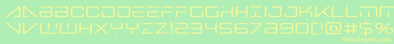 Bansheepilot Font – Yellow Fonts on Green Background