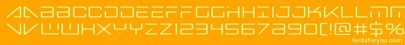 Bansheepilot Font – Yellow Fonts on Orange Background