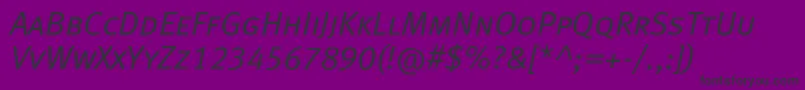 MetanormalcapslfcItalic Font – Black Fonts on Purple Background