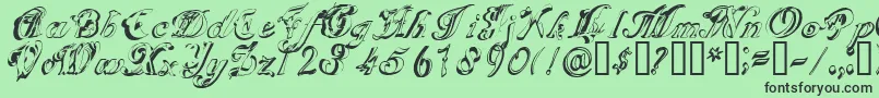 Scrig Font – Black Fonts on Green Background