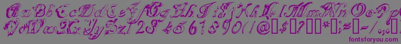 Scrig Font – Purple Fonts on Gray Background