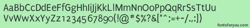 Czcionka PuritanRegular – czarne czcionki na zielonym tle