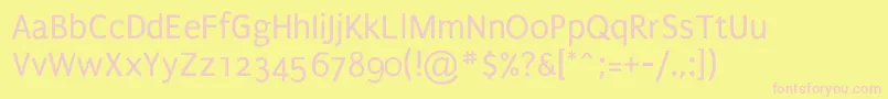 fuente PuritanRegular – Fuentes Rosadas Sobre Fondo Amarillo