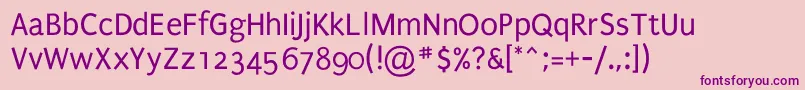 PuritanRegular Font – Purple Fonts on Pink Background