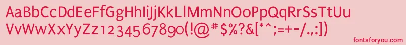 PuritanRegular Font – Red Fonts on Pink Background