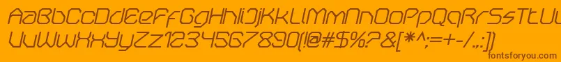 Шрифт OricneoItalic – коричневые шрифты на оранжевом фоне