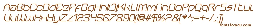 OricneoItalic Font – Brown Fonts on White Background