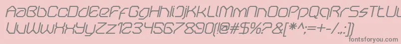 OricneoItalic Font – Gray Fonts on Pink Background