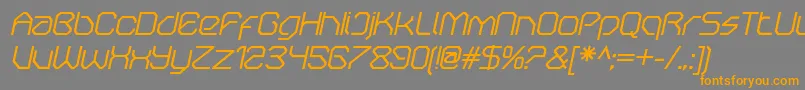 OricneoItalic Font – Orange Fonts on Gray Background