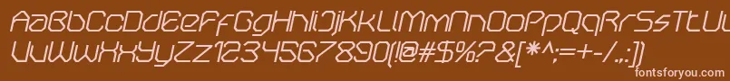 OricneoItalic Font – Pink Fonts on Brown Background